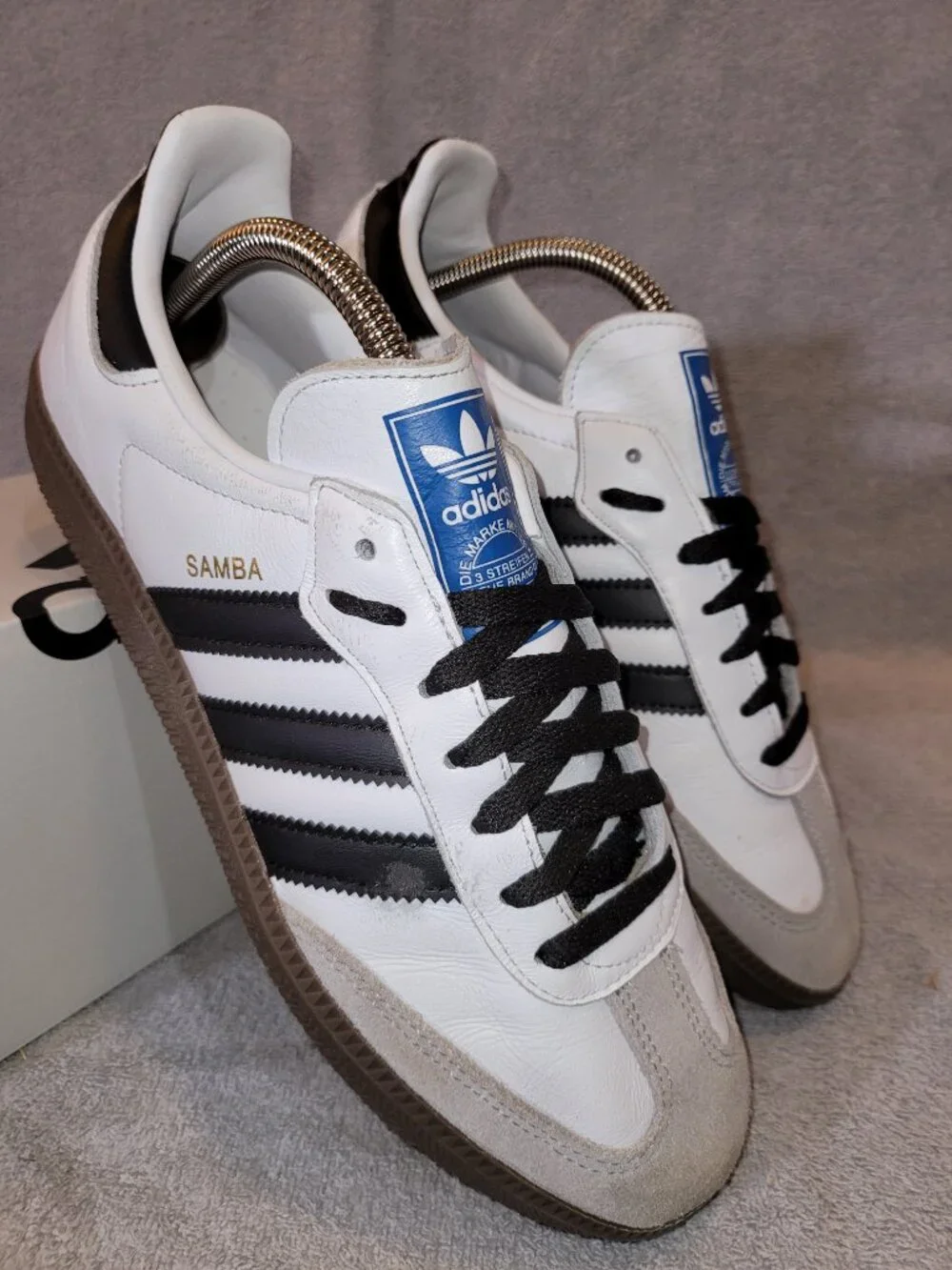 Adidas Samba OG Women's Size 9.5 White Black Brown Gum Sneakers IG9030 (#1019)